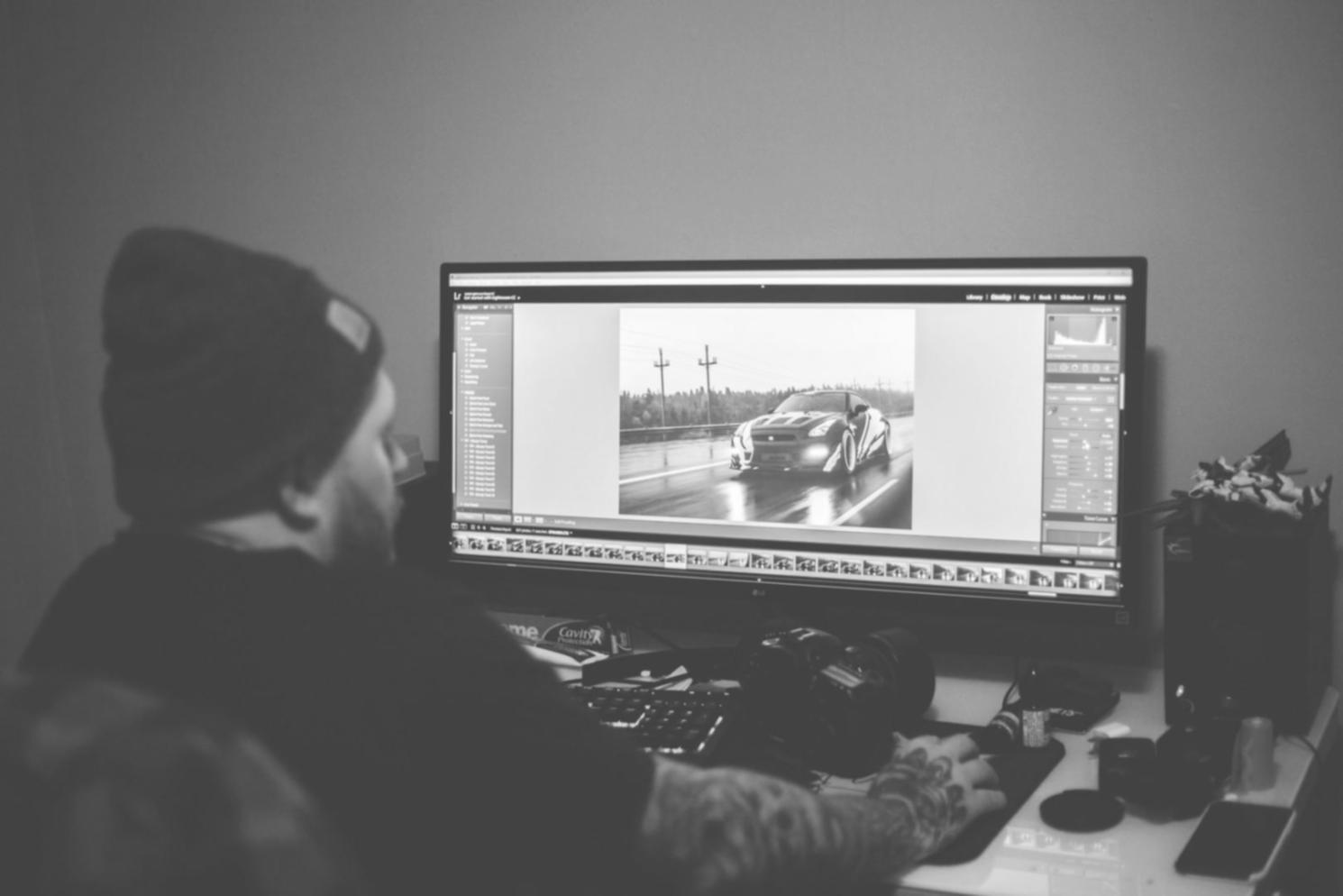 Professional editing workflow showcasing creative storytelling process