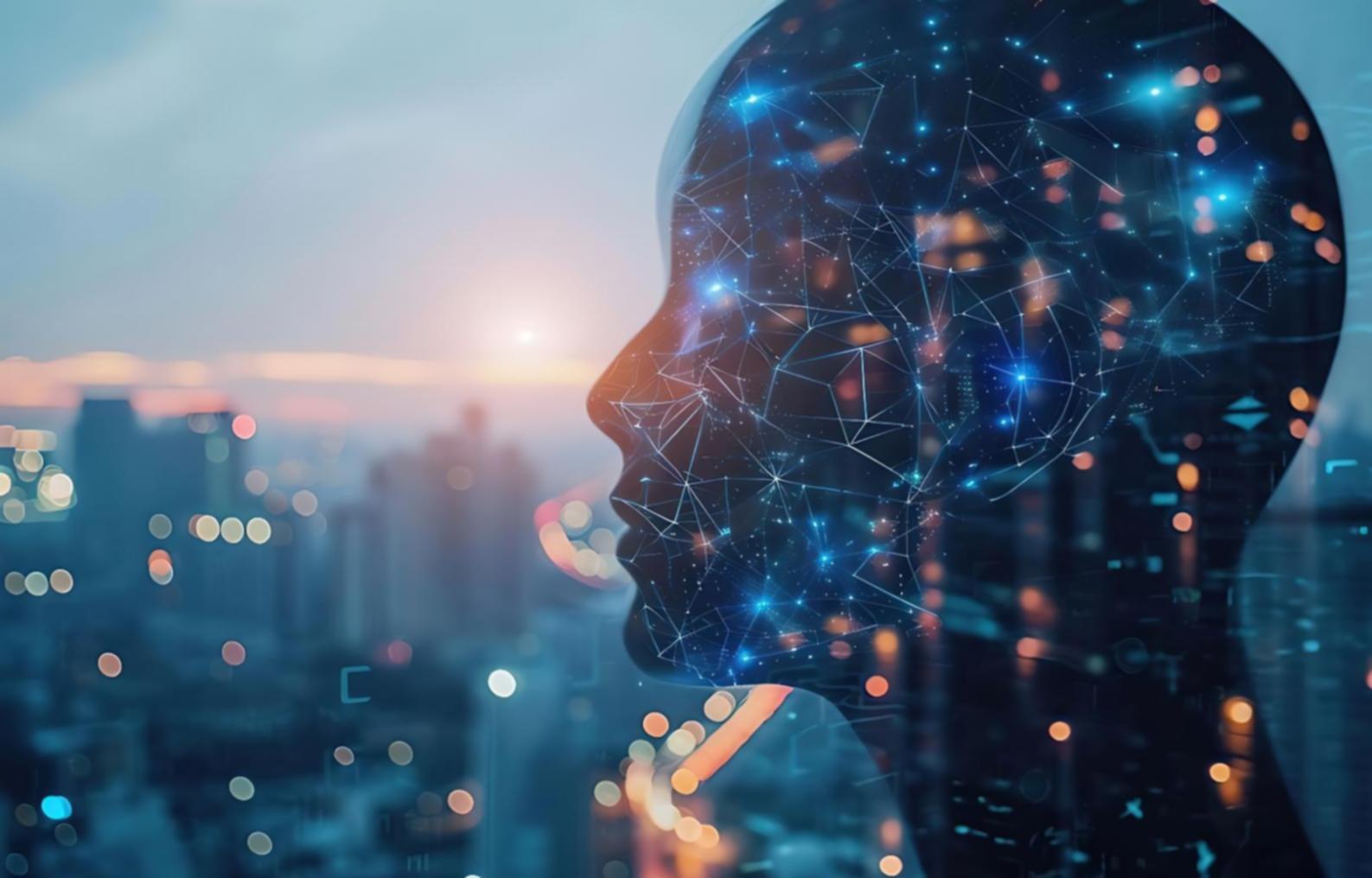 Professional analyzing decision frameworks with AI-assisted tools